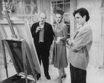 (R-L) Elizabeth McGovern, Marian Seldes and George N. Martin in a scene from the off-Broadway production of the play "Painting Churches"