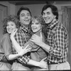 (L-R) Betty Thomas, Bob Gunton, Cathryn Damon, and Frank Langella in a scene from the Broadway production of the play "Passion".