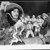 George Rose (R) in a scene from the Broadway revival of the musical "Peter Pan".