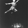 Cathy Rigby flying in a scene from the Broadway revival of the musical "Peter Pan".