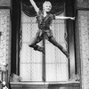 Cathy Rigby flying in a scene from the Broadway revival of the musical "Peter Pan".