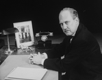 George N. Martin in a scene from the Broadway production of the play "Plenty".
