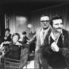 (3L-R) Florence Stanley, Vincent Gardenia and Peter Falk in a scene from the Broadway production of the play "The Prisoner Of Second Avenue"