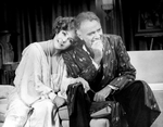 Formerly married actors Richard Burton and Elizabeth Taylor in a scene from the Broadway revival of the play "Private Lives".