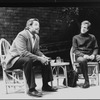 Richard Jordan (L) in a scene from the NY Shakespeare Festival production of the play "A Private View"
