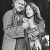 Colleen Dewhurst and Peter Michael Goetz in a scene from the Broadway production of the play "The Queen and The Rebels."