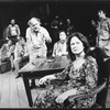 Colleen Dewhurst (3R) and Peter Michael Goetz (4L) in a scene from the Broadway production of the play "The Queen and The Rebels."