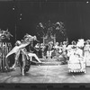 Nicol Williamson as King Henry VIII (C) in a scene from the Broadway production of the musical "Rex"