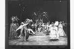 Nicol Williamson as King Henry VIII (C) in a scene from the Broadway production of the musical "Rex"