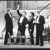 (L-R) Ken Howard, Ron Leibman, Mark Nelson and Andre Gregory in a scene from the Broadway production of the play "Rumors".