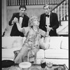 (L-R) Ron Leibman, Joyce Van Patten and Andre Gregory in a scene from the Broadway production of the play "Rumors".