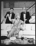 (L-R) Ron Leibman, Joyce Van Patten and Andre Gregory in a scene from the Broadway production of the play "Rumors".