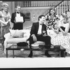 (L-R) Joyce Van Patten, Andre Gregory, Ron Leibman, Jessica Walter and Christine Baranski in a scene from the Broadway production of the play "Rumors".