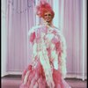 George Hearn in drag in a pink maribou costume in a scene from the Broadway musical "La Cage Aux Folles." (New York)