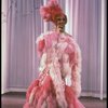 George Hearn in drag in a pink maribou costume in a scene from the Broadway musical "La Cage Aux Folles." (New York)