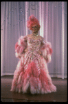 George Hearn in drag in a pink maribou costume in a scene from the Broadway musical "La Cage Aux Folles." (New York)