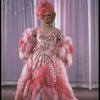 George Hearn in drag in a pink maribou costume in a scene from the Broadway musical "La Cage Aux Folles." (New York)