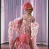 George Hearn in drag in a pink maribou costume in a scene from the Broadway musical "La Cage Aux Folles." (New York)