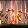 George Hearn (C) in drag in a pink maribou costume in a scene from the Broadway musical "La Cage Aux Folles." (New York)