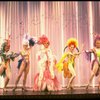 George Hearn (C) in drag in a pink maribou costume in a scene from the Broadway musical "La Cage Aux Folles." (New York)