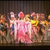 George Hearn (C) in drag in a pink maribou costume in a scene from the Broadway musical "La Cage Aux Folles." (New York)