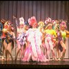 George Hearn (C) in drag in a pink maribou costume in a scene from the Broadway musical "La Cage Aux Folles." (New York)