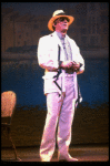 George Hearn in a white men's suit in a scene from the Broadway musical "La Cage Aux Folles." (New York)