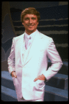George Hearn in a white men's suit in a scene from the Broadway musical "La Cage Aux Folles." (New York)