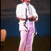 George Hearn in a white men's suit in a scene from the Broadway musical "La Cage Aux Folles." (New York)