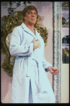 George Hearn in a bathrobe in a scene from the Broadway musical "La Cage Aux Folles." (New York)