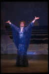 George Hearn in a royal blue gown in a scene from the Broadway musical "La Cage Aux Folles." (New York)