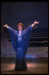 George Hearn in a royal blue gown in a scene from the Broadway musical "La Cage Aux Folles." (New York)