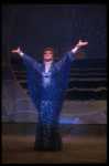 George Hearn in a royal blue gown in a scene from the Broadway musical "La Cage Aux Folles." (New York)