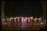 George Hearn (C) in a purple gown in a scene from the Broadway musical "La Cage Aux Folles." (New York)