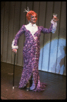 George Hearn in a purple gown in a scene from the Broadway musical "La Cage Aux Folles." (New York)