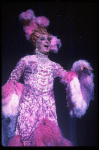 George Hearn in drag in a pink maribou costume in a scene from the Broadway musical "La Cage Aux Folles." (New York)