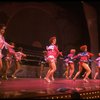 Male dancers in drag wearing sailor-style suits in a scene from the Broadway musical "La Cage Aux Folles." (New York)