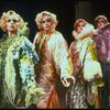 Male dancers in drag wearing hyper-ruffled costumes in a scene from the Broadway musical "La Cage Aux Folles." (New York)