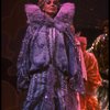 Male dancers in drag wearing hyper-ruffled costumes in a scene from the Broadway musical "La Cage Aux Folles." (New York)