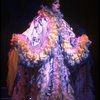 Male dancers in drag wearing hyper-ruffled costumes in a scene from the Broadway musical "La Cage Aux Folles." (New York)