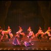 Male dancers in drag wearing Folies Bergere costumes in a scene from the Broadway musical "La Cage Aux Folles." (New York)