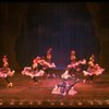 Male dancers in drag wearing Folies Bergere costumes in a scene from the Broadway musical "La Cage Aux Folles." (New York)