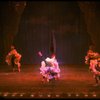 Male dancers in drag wearing Folies Bergere costumes in a scene from the Broadway musical "La Cage Aux Folles." (New York)