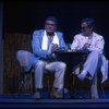 L-R) Gene Barry and George Hearn in a scene from the Broadway musical "La Cage Aux Folles." (New York)