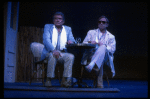 L-R) Gene Barry and George Hearn in a scene from the Broadway musical "La Cage Aux Folles." (New York)