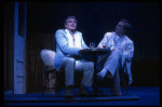 L-R) Gene Barry and George Hearn in a scene from the Broadway musical "La Cage Aux Folles." (New York)