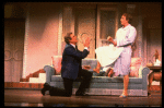 L-R) Gene Barry and George Hearn in a scene from the Broadway musical "La Cage Aux Folles." (New York)