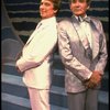 R-L) Gene Barry and George Hearn in a scene from the Broadway musical "La Cage Aux Folles." (New York)