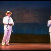 R-L) Gene Barry and George Hearn in a scene from the Broadway musical "La Cage Aux Folles." (New York)