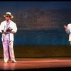 R-L) Gene Barry and George Hearn in a scene from the Broadway musical "La Cage Aux Folles." (New York)